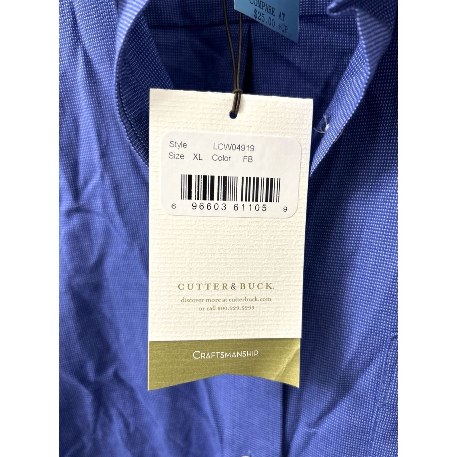 Cutter & Buck Cutter & Buck Shirt Mens XL Blue Button Down Long Sleeve NWT Dress Shirt Size US XL / EU 56 / 4 - 5 Thumbnail