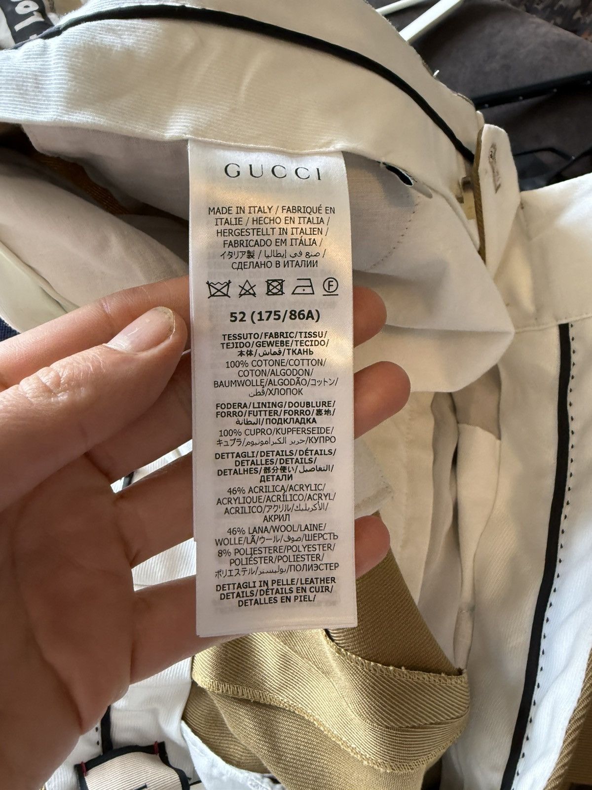 Gucci Camel Trousers with Web Stripe Trim Size US 36 / EU 52 - 12 Thumbnail