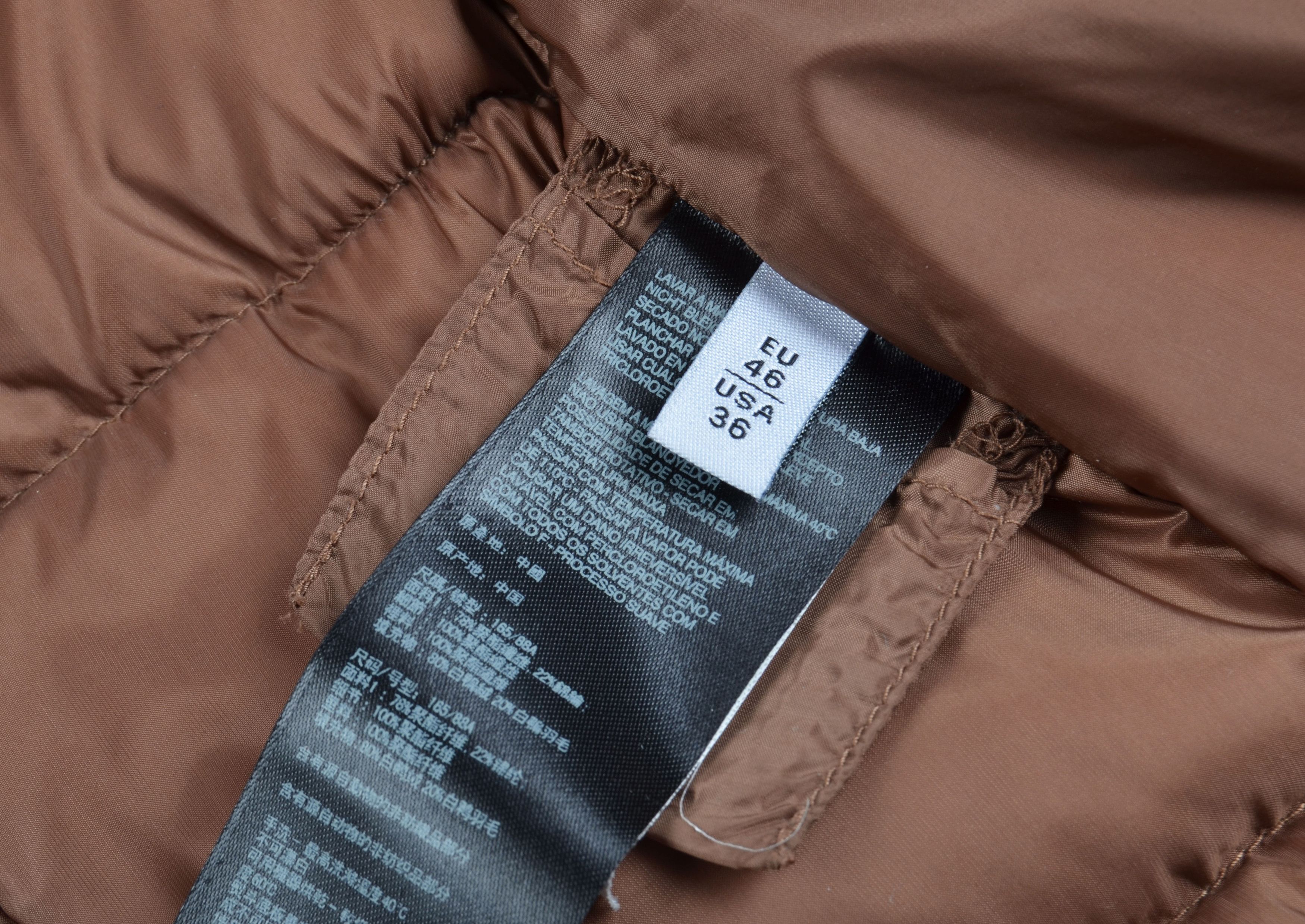 Armani Collezioni Armani Collezioni Padded Down Full Zip Beige Jacket Size US S / EU 44-46 / 1 - 5 Thumbnail