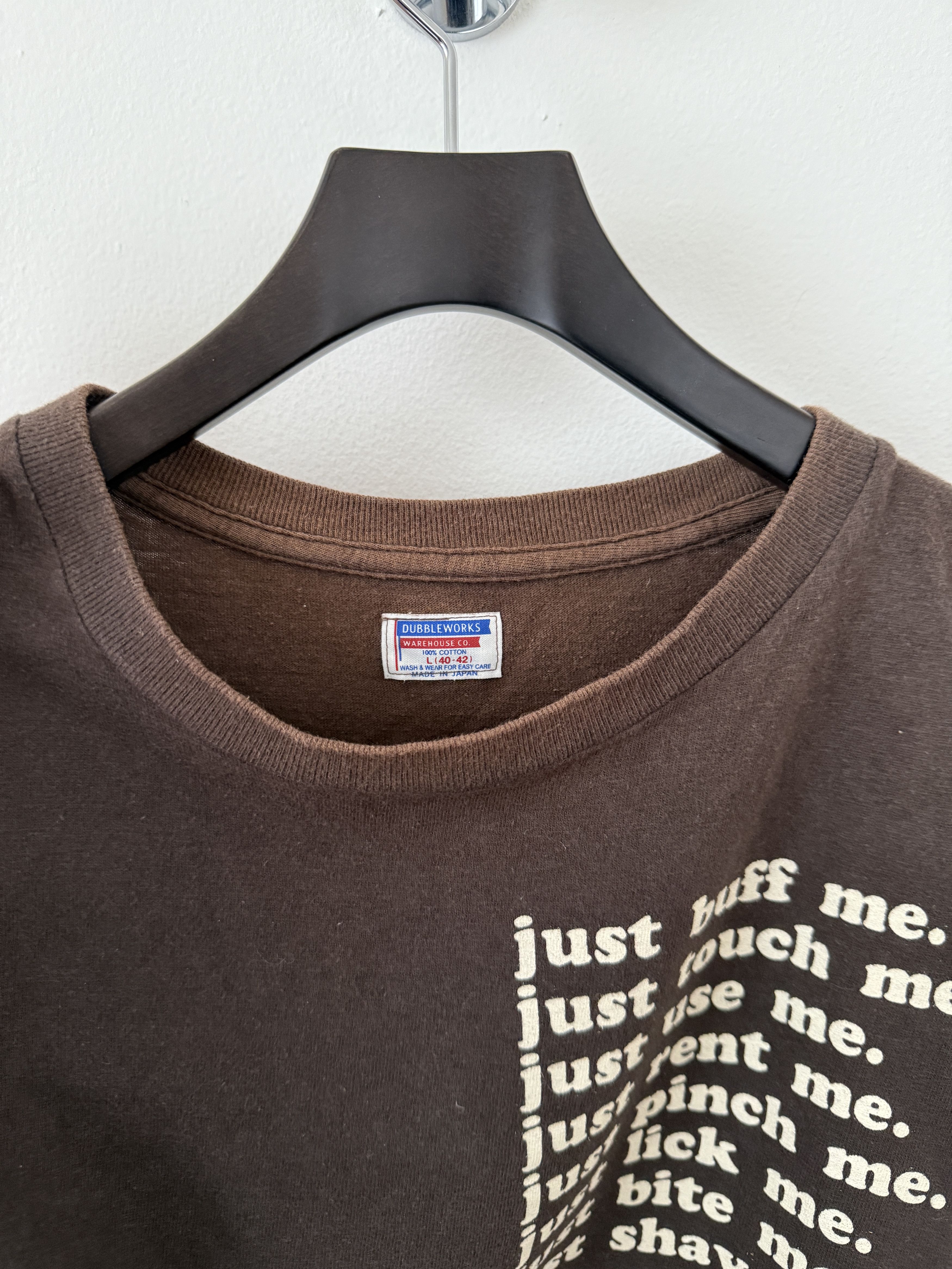 Japanese Brand Vintage Dubbleworks "Just Do Me" Poem T-Shirt Size US L / EU 52-54 / 3 - 6 Thumbnail