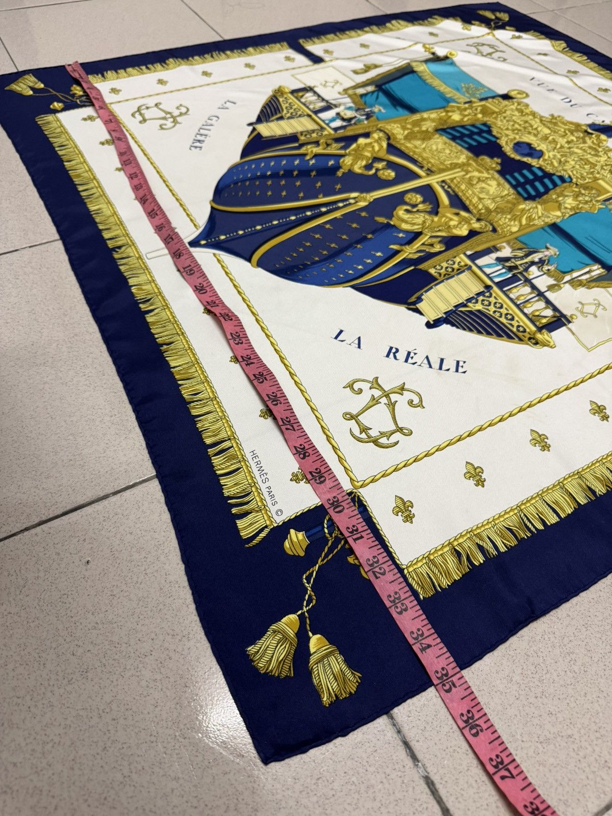 Hermes HERMES PARIS VUE DU CAROSSE DE LA GALERE LA REALE 1953 SCARF Size ONE SIZE - 2 Thumbnail