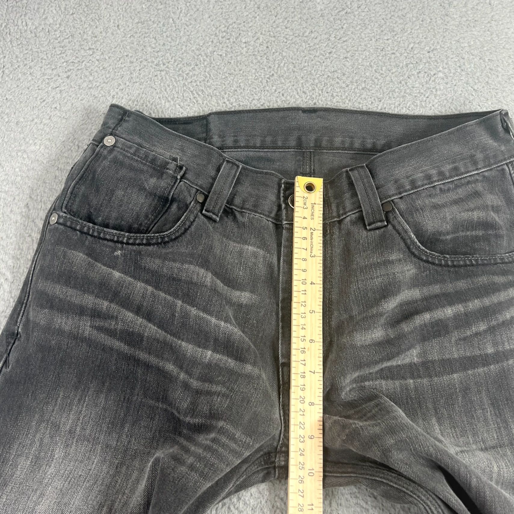 Levi's Levi's 514 Jeans Mens Regular Fit 32x31 Black Denim Straight Pockets Preppy Size US 33 - 3 Thumbnail
