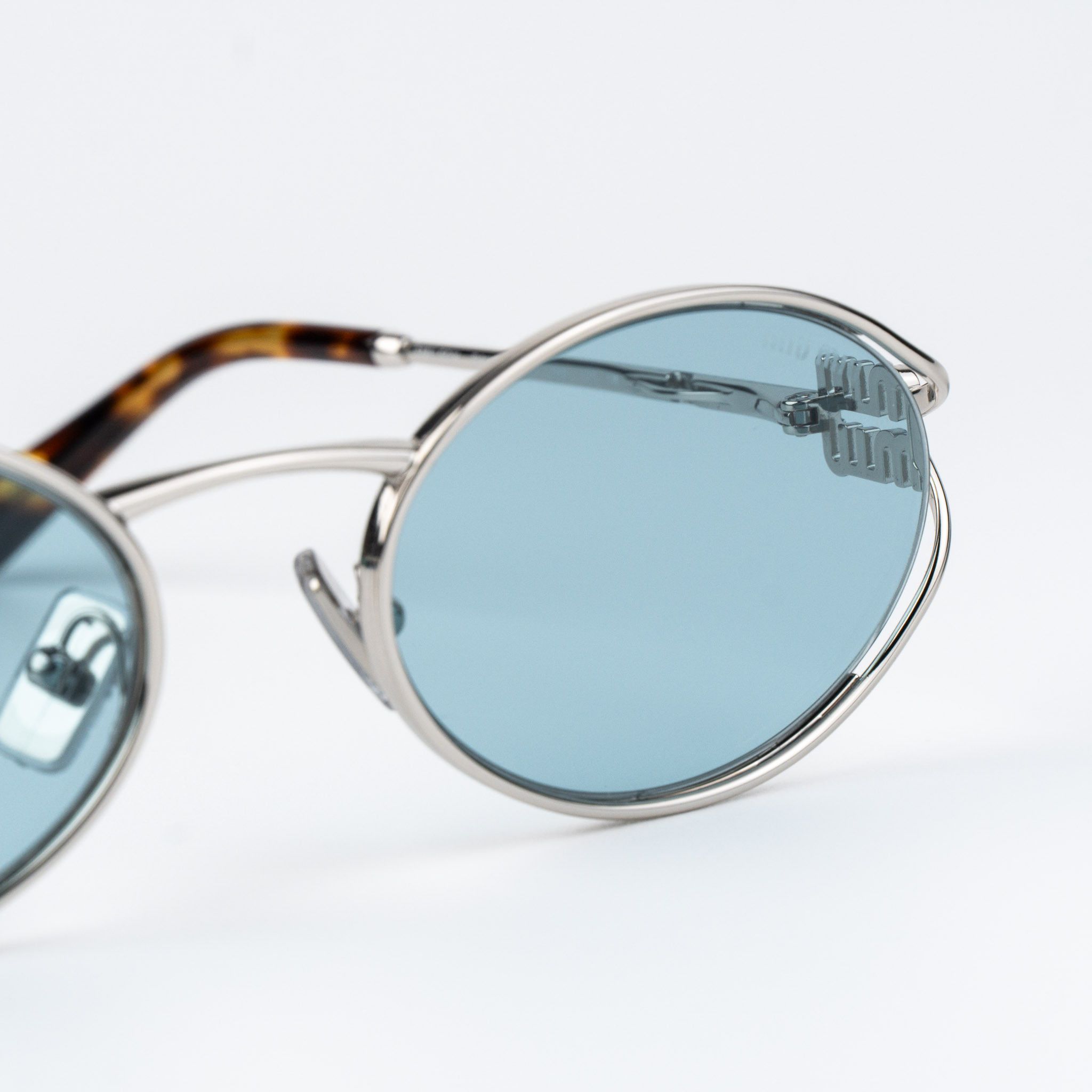 Miu Miu Miu Miu Women Sunglasses LOGO MU52YS 1BC20R NEW AUTHENTIC Size ONE SIZE - 7 Thumbnail