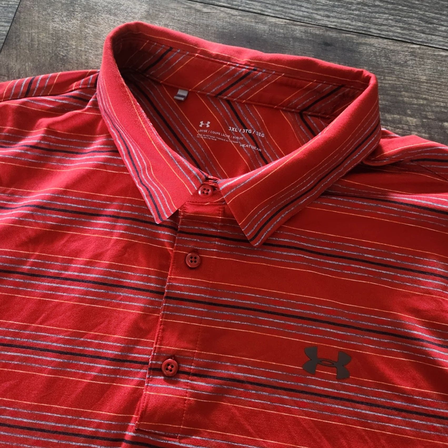 Under Armour Under Armour Polo Shirt Mens 3XL Red Striped Performance Loose Fit Golf Polo Shirt Mens 3XL Red Striped Performance Loose Fit Golf Size US XXL / EU 58 / 5 - 3 Thumbnail