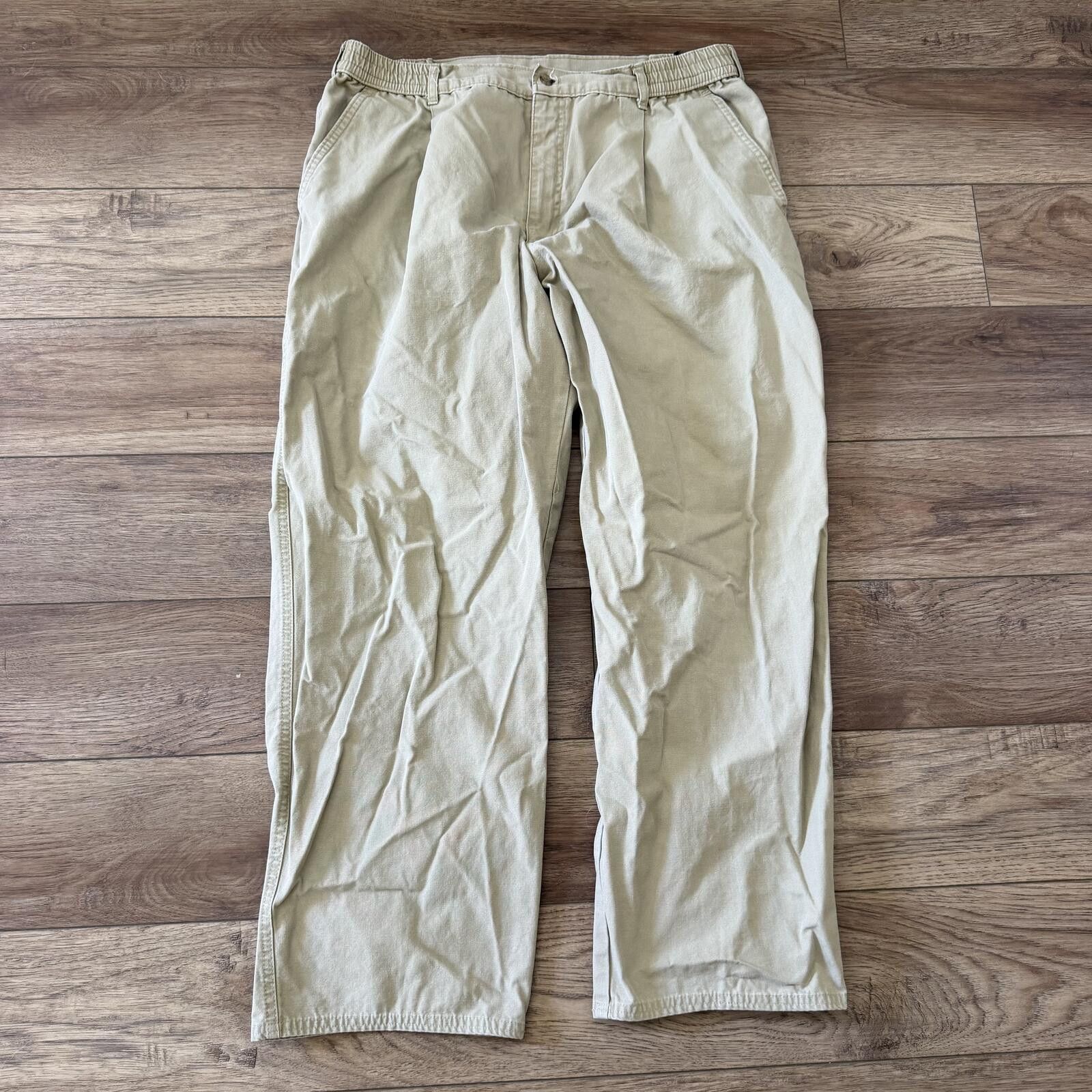 Woolrich Woolen Mills Vintage 90s Woolrich Rugged Outdoorwear Pleated Pants 38x30 Size US 38 / EU 54 - 2 Thumbnail