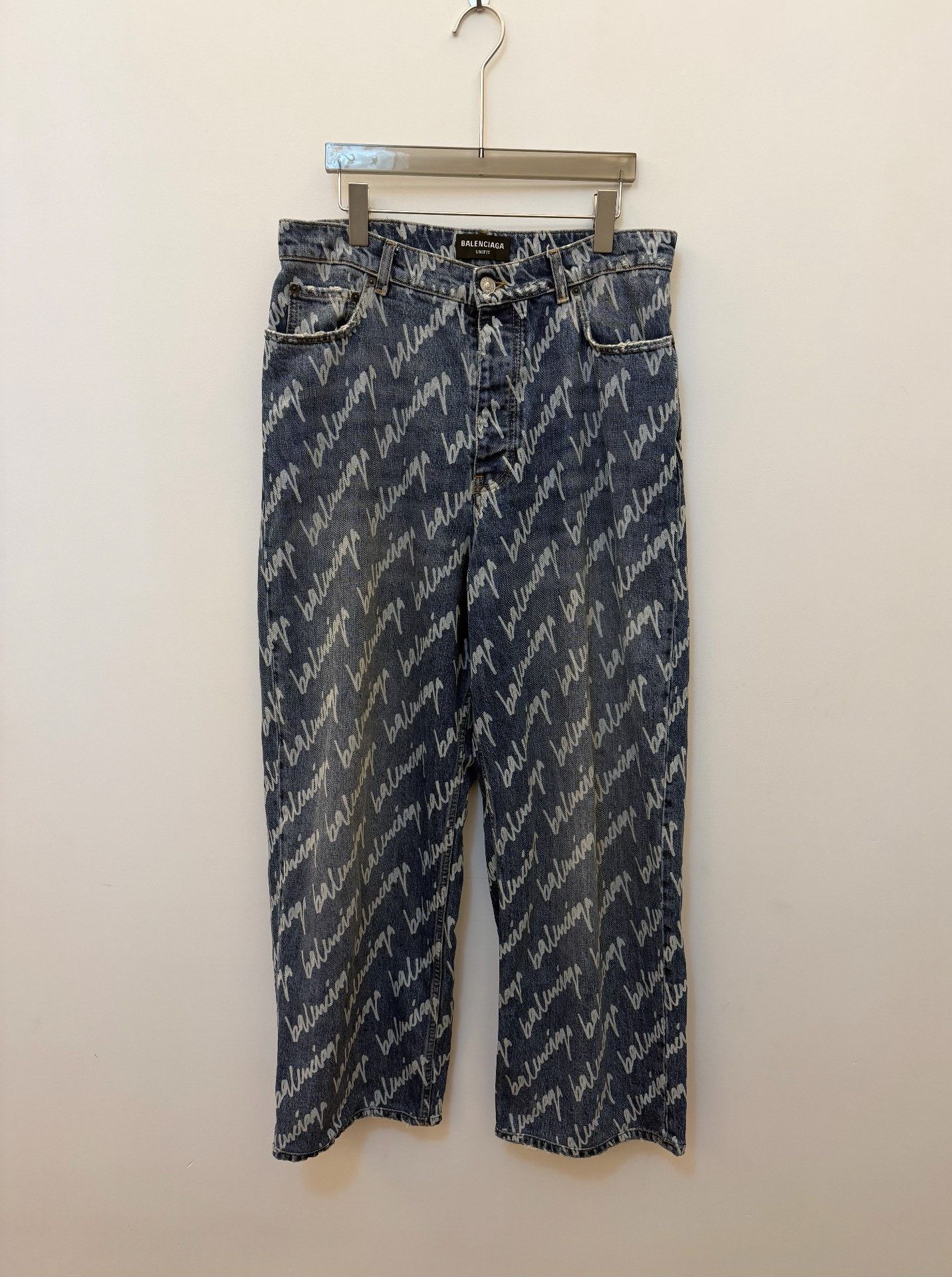Balenciaga Balenciaga Retro Oversized Blue Denim Jeans S Men Size US 30 / EU 46 - 1 Thumbnail