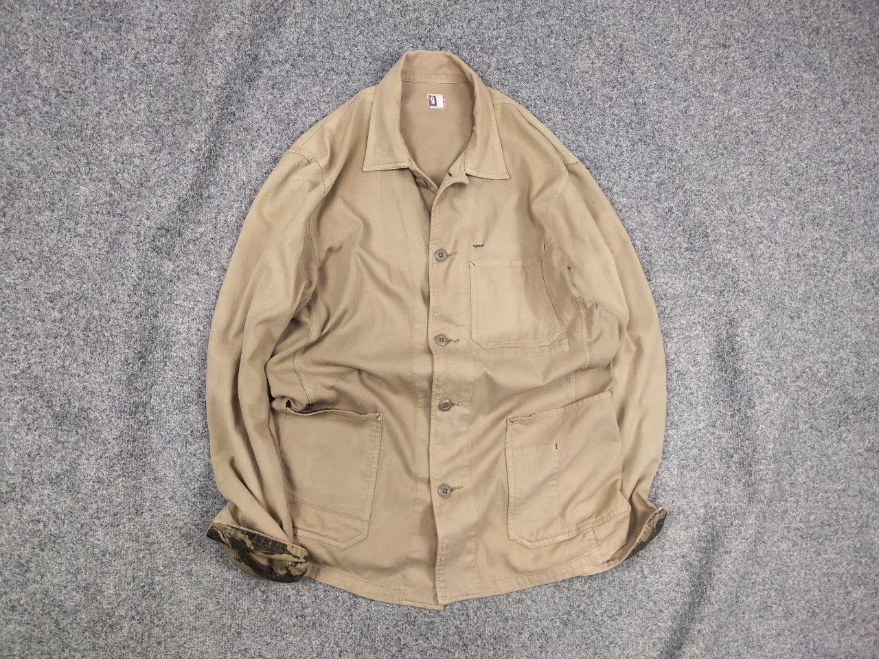 Japanese Brand Vintage Boston Nine Japan Canvas Tactical Work beige Jacket Size US L / EU 52-54 / 3 - 3 Thumbnail