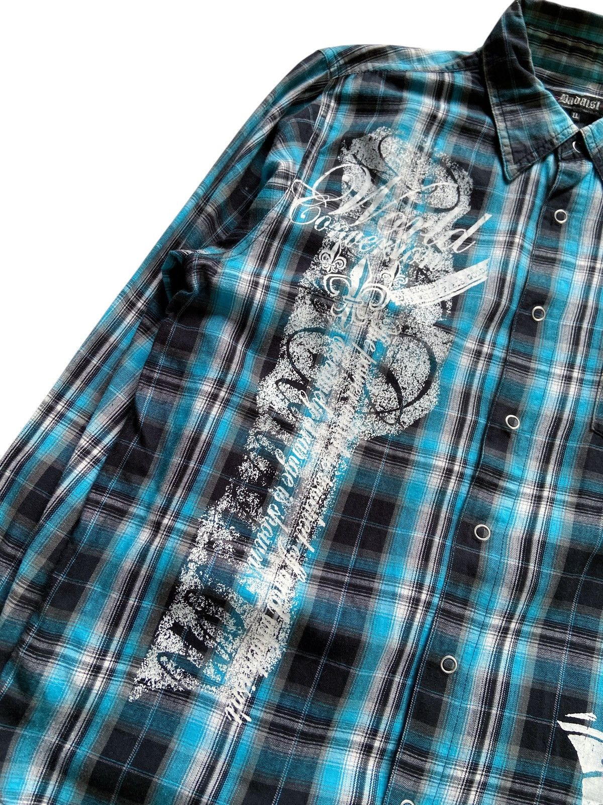 Japanese Brand DADAIST PUNK POEM BUTTON DOWN SHIRT Size US L / EU 52-54 / 3 - 4 Thumbnail