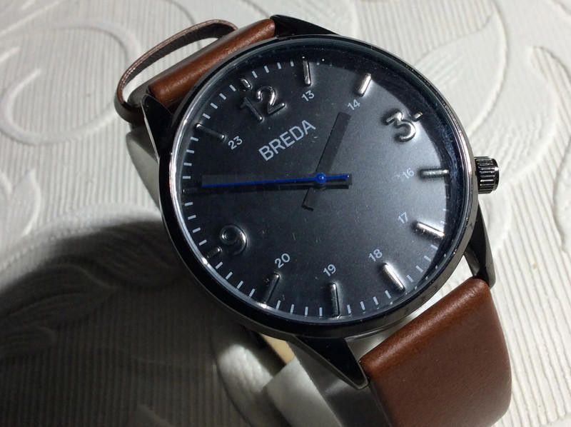 BREDA Breda Black dial brown leather strap watch Size ONE SIZE - 2 Thumbnail