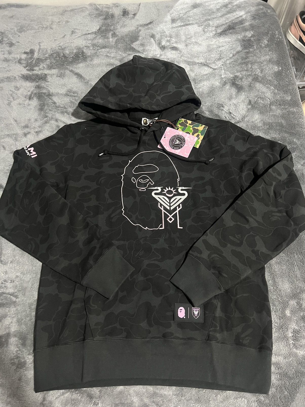 Bape BAPE x INTER MIAMI CF CAMO PULLOVER HOODIE | Grailed