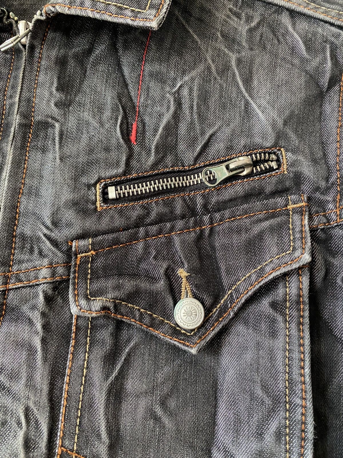 If Six Was Nine × Japanese Brand × semanticdesign Semantic Design Trucker Jacket Denim Distressed Size US M / EU 48-50 / 2 - 7 Thumbnail