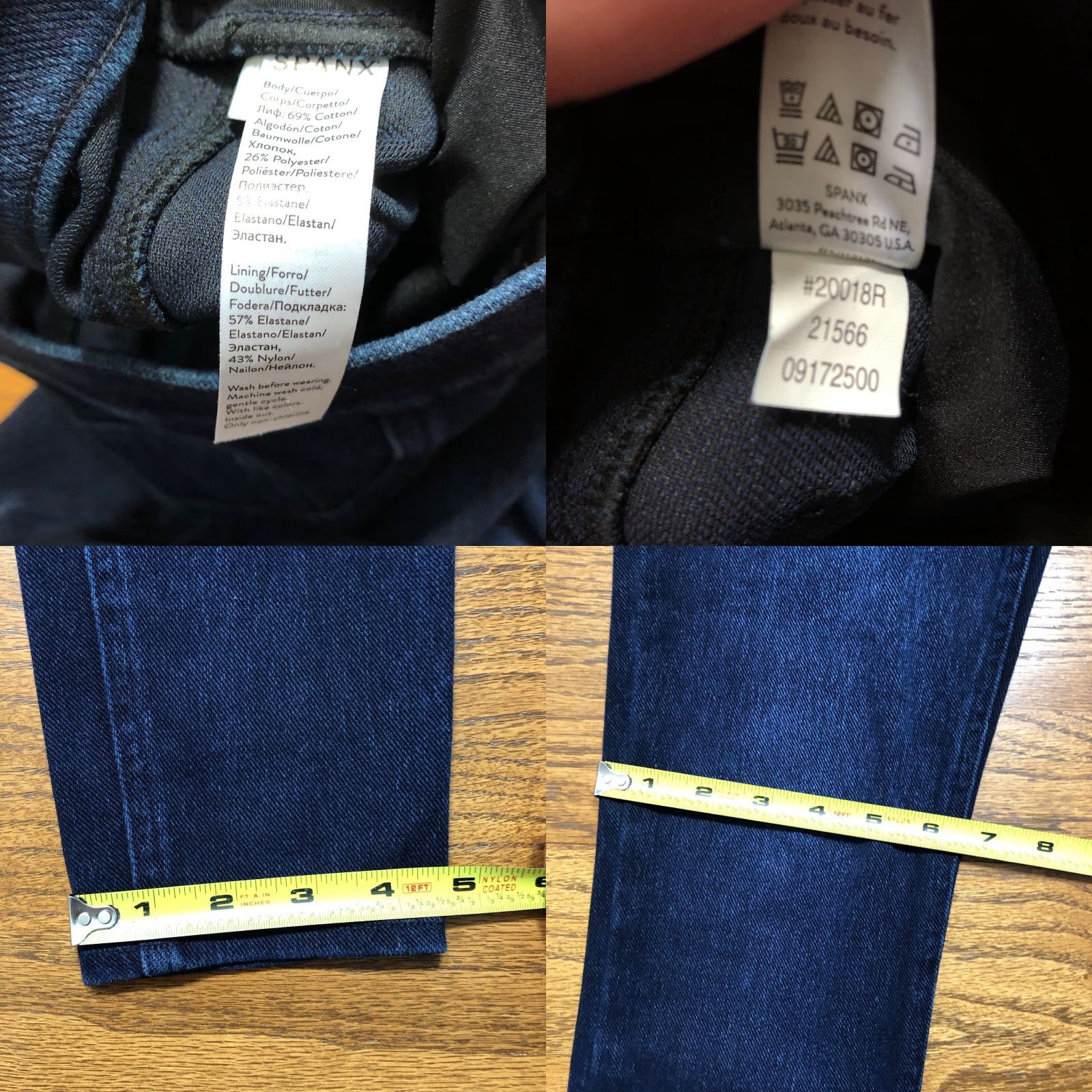 Spanx SPANX Jeans Jeggings Slim Dark Denim High Rise Pull On Blue 27 in Inseam 27.5 in Cotton Blend City Hipster Bohemian Stretch Womens Size 28" / US 6 / IT 42 - 8 Thumbnail