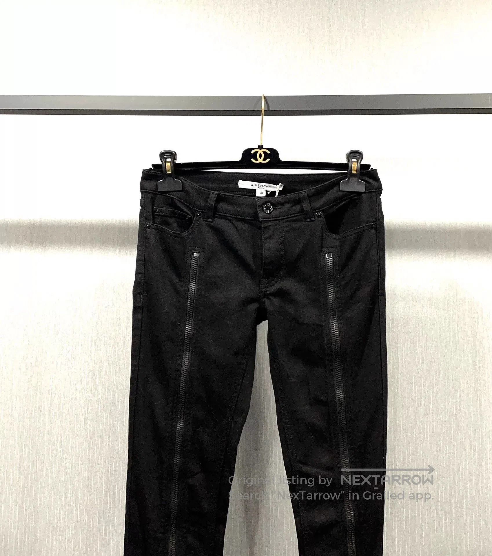 Givenchy GIVENCHY Black Zipper Design Skinny Jeans. Size US 38 / EU 54 - 4 Thumbnail