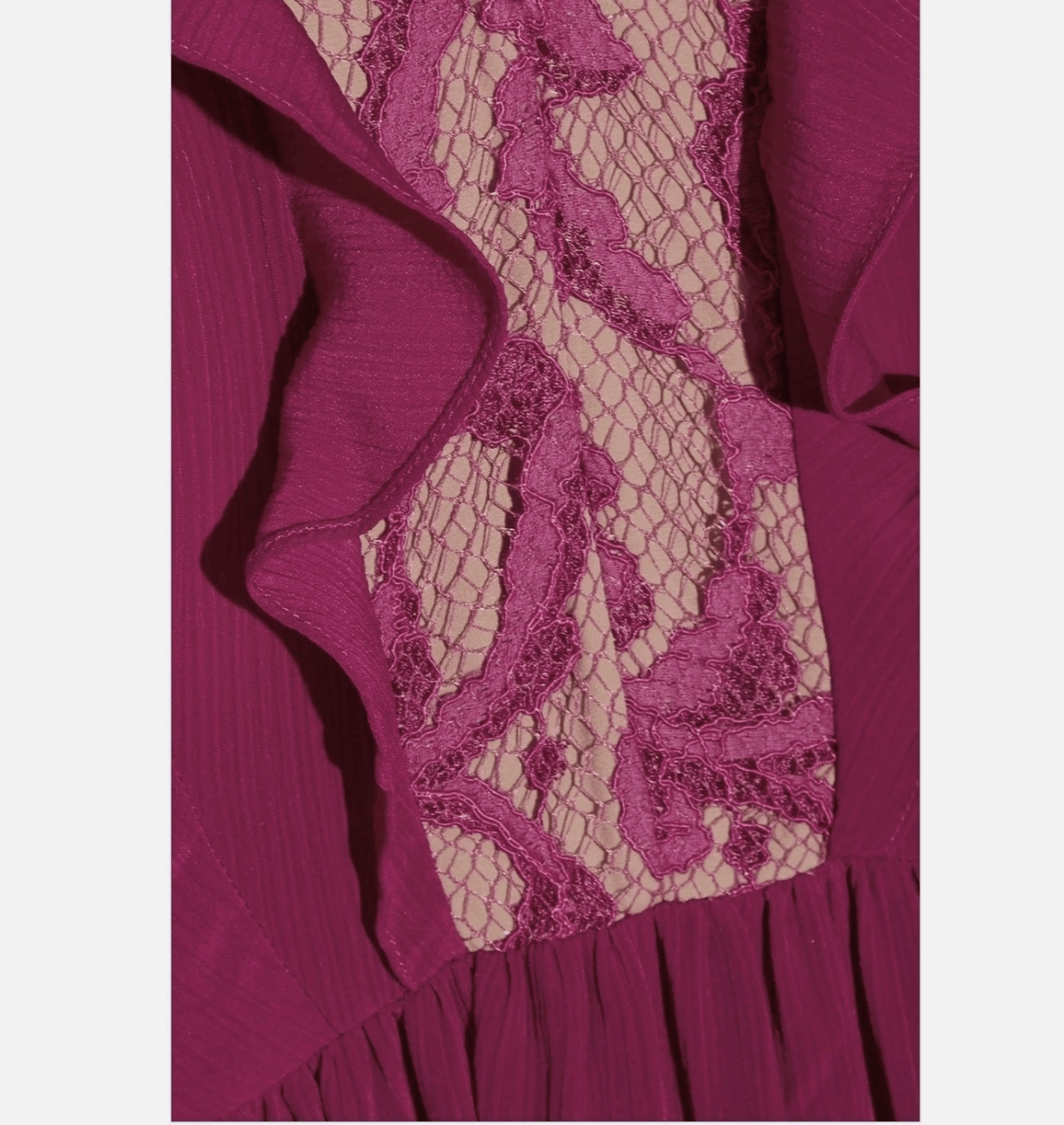 Other SALONI Suzi Berry Crinkle Crepe Lace Maxi Dress NWT Size M / US 6-8 / IT 42-44 - 10 Thumbnail