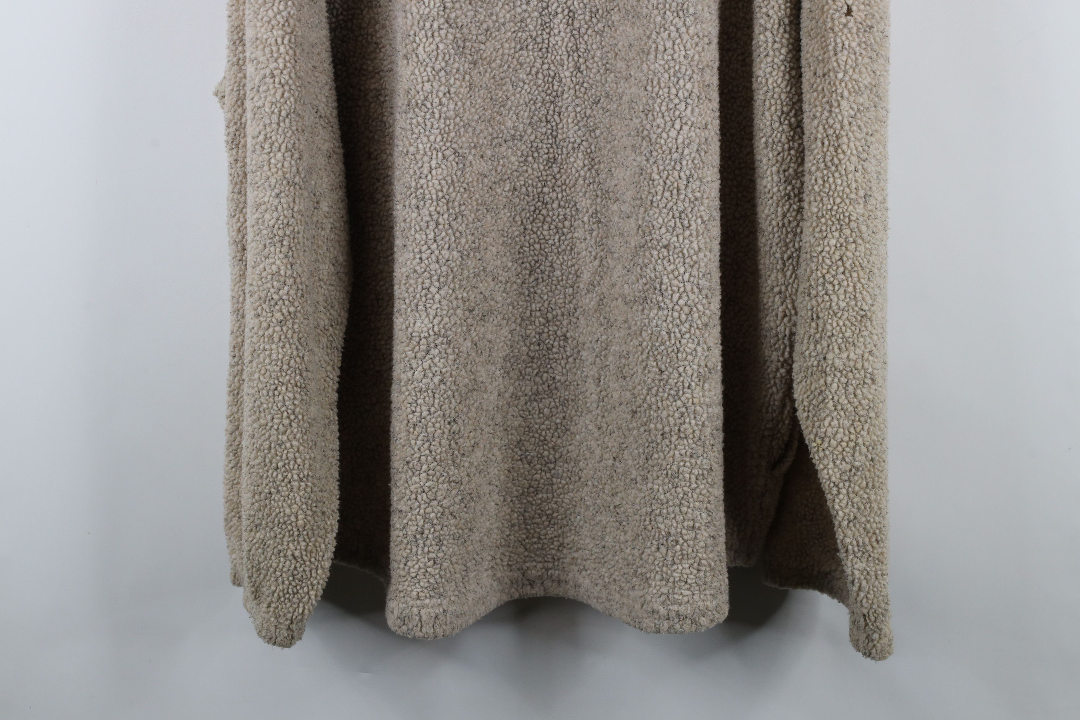 Vintage Vintage 90s Streetwear Pile Fleece Half Zip Sweater Beige Size US XL / EU 56 / 4 - 12 Thumbnail