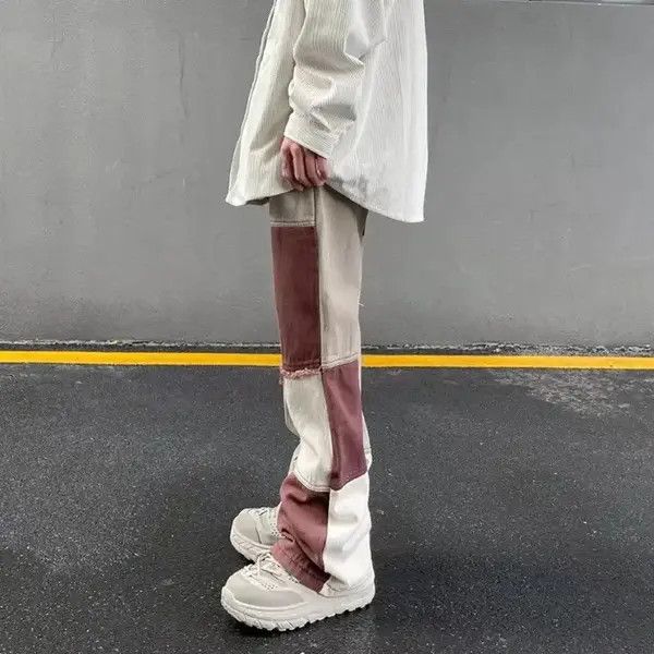 Japanese Brand Y2K Patchwork Grunge Baggy Trousers Jeans Streetwear Size US 34 / EU 50 - 4 Thumbnail