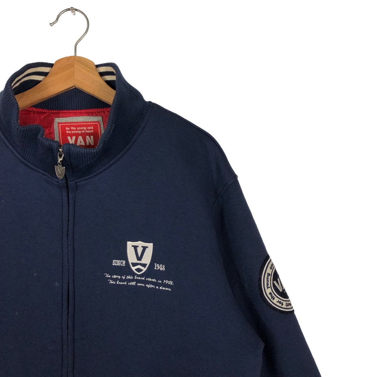 Japanese Brand 🔥90’s Vintage Varsity Jacket Van Jac Big Logo Issey Miyake Size US L / EU 52-54 / 3 - 6 Thumbnail