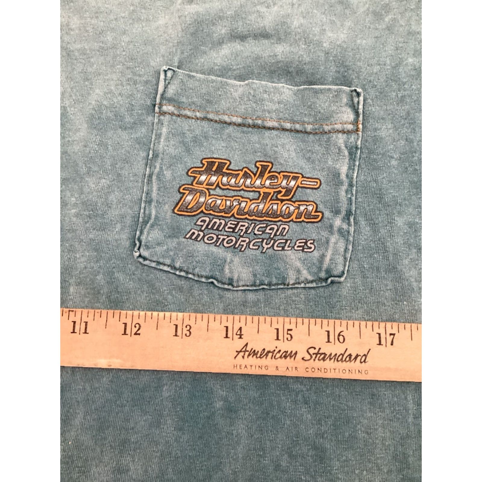 Harley Davidson Harley-Davidson Biker T-Shirt Men's Large Blue Crew Neck Short Sleeve Double-Sided American Motorcycles Size US L / EU 52-54 / 3 - 7 Thumbnail