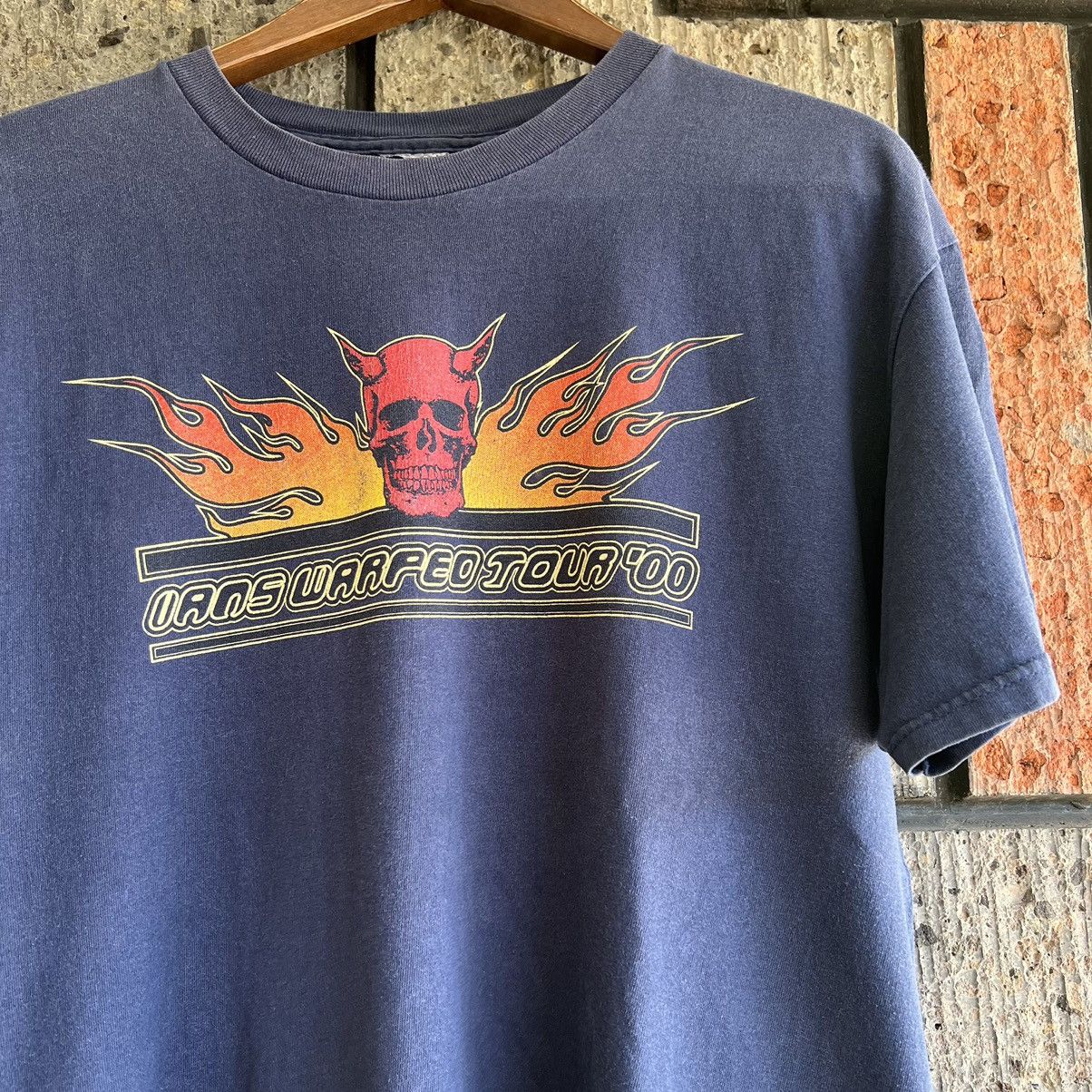 image of Band Tees x Vans VTG 2000 Vans Warped Concert Tour Tee Shirt Green Day in Navy, Men's (Size Large)