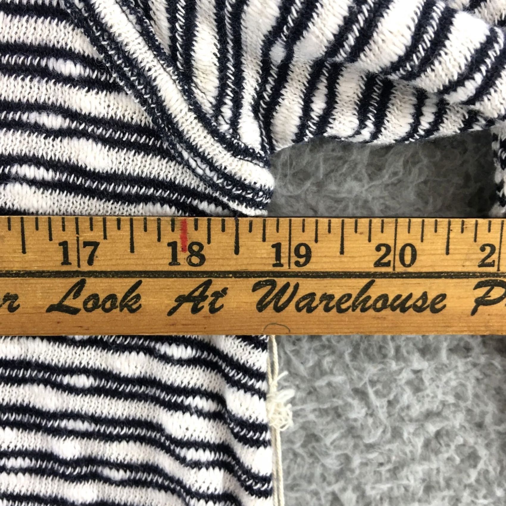 Vintage Lucy Pullover Sweater Top Womens XL White Striped Scoop Long Sleeve - Knit Relaxed Fit Brand Lucy Size XL / US 12-14 / IT 48-50 - 5 Thumbnail