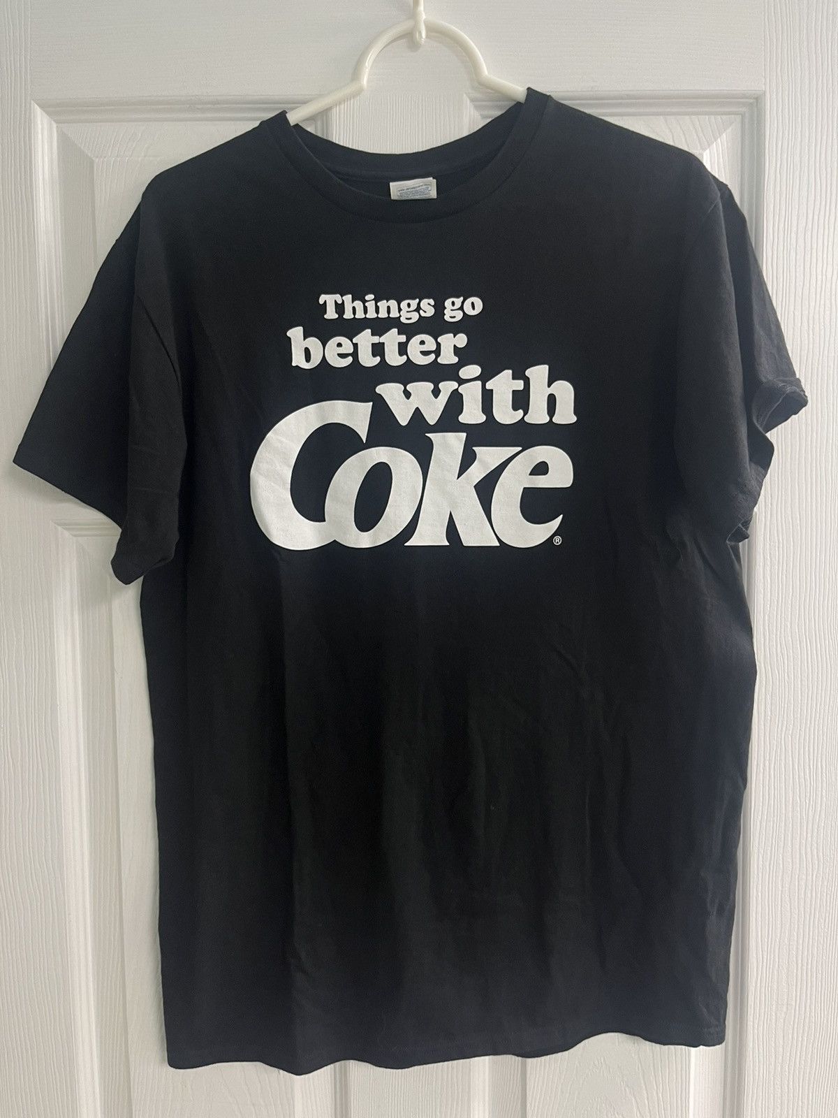 Vintage Things Go Better with Coke Vintage Funny Black Tshirt Size US M / EU 48-50 / 2 - 1 Thumbnail