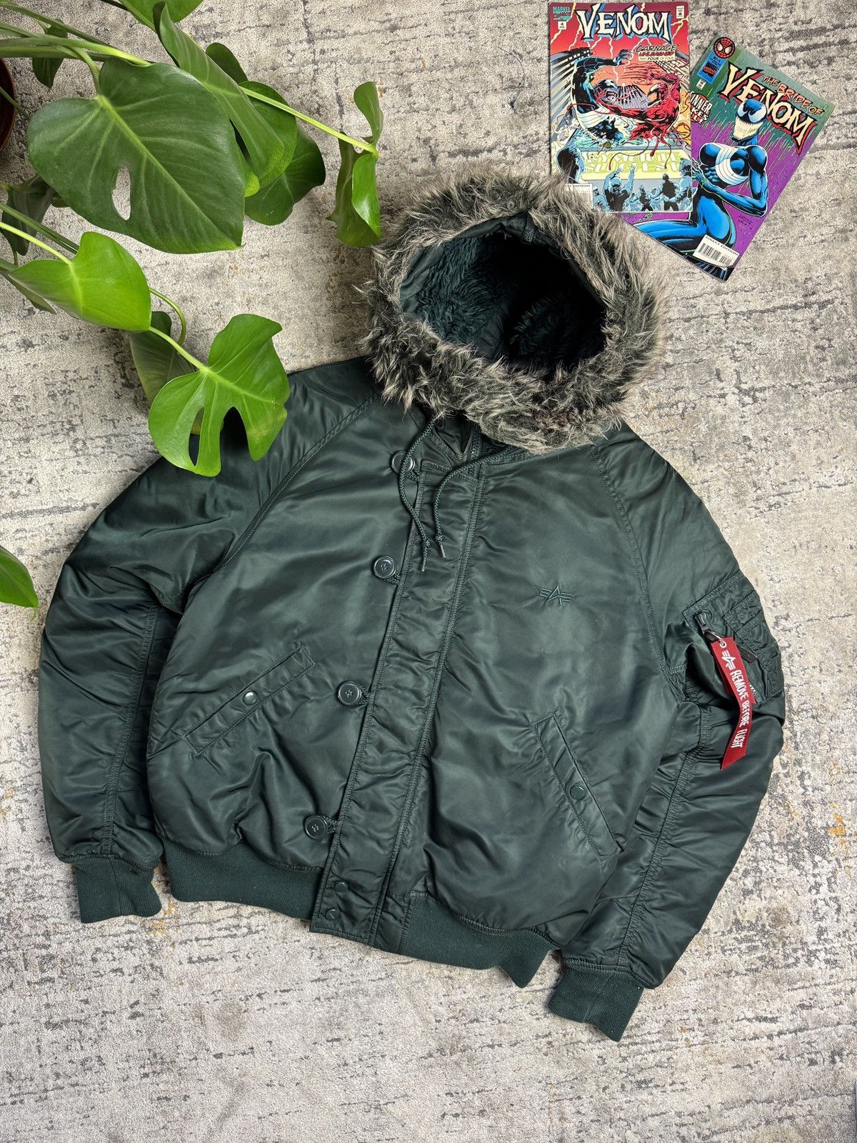 military N2B flight bomber jacket opium