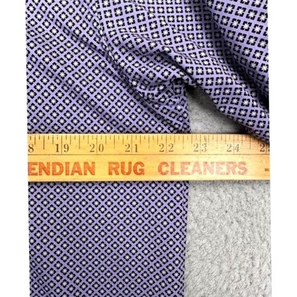 Vintage Turtleson Polo Shirt Mens Medium Purple Geometric Golf Short Sleeve Athletic Fit Cotton? Polyester Spandex? 45 Chest 29 Length Size US M / EU 48-50 / 2 - 7 Thumbnail
