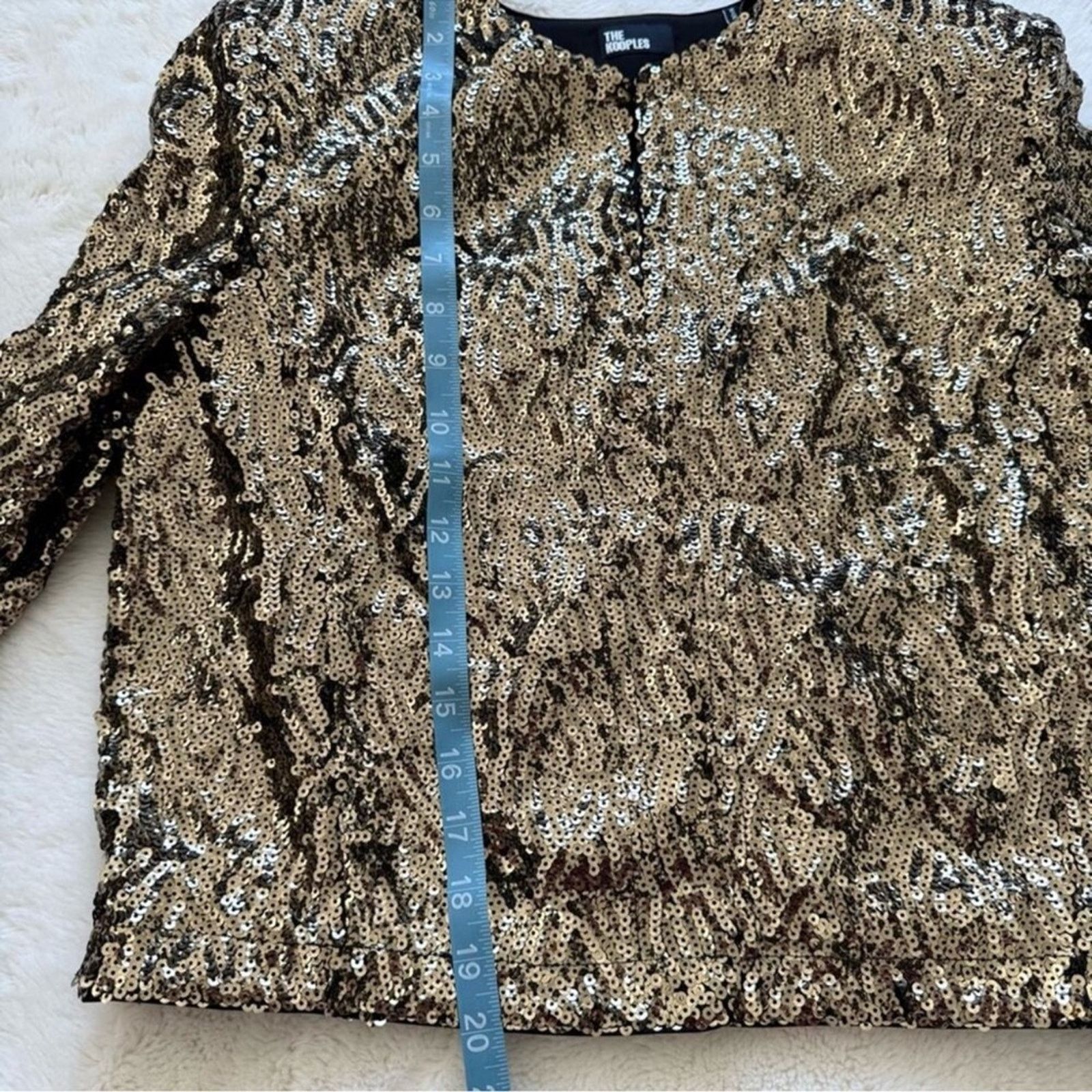 The Kooples NWT! The Kooples Gold Blazer with Metallic Finish, Size 2 Size M / US 6-8 / IT 42-44 - 10 Thumbnail