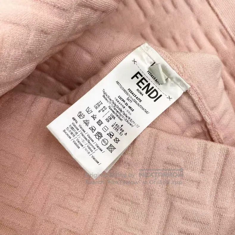 Fendi Fendi Orange-Pink Logo Embossed Knit Round Neck Sleeveless Size XS / US 0-2 / IT 36-38 - 4 Thumbnail