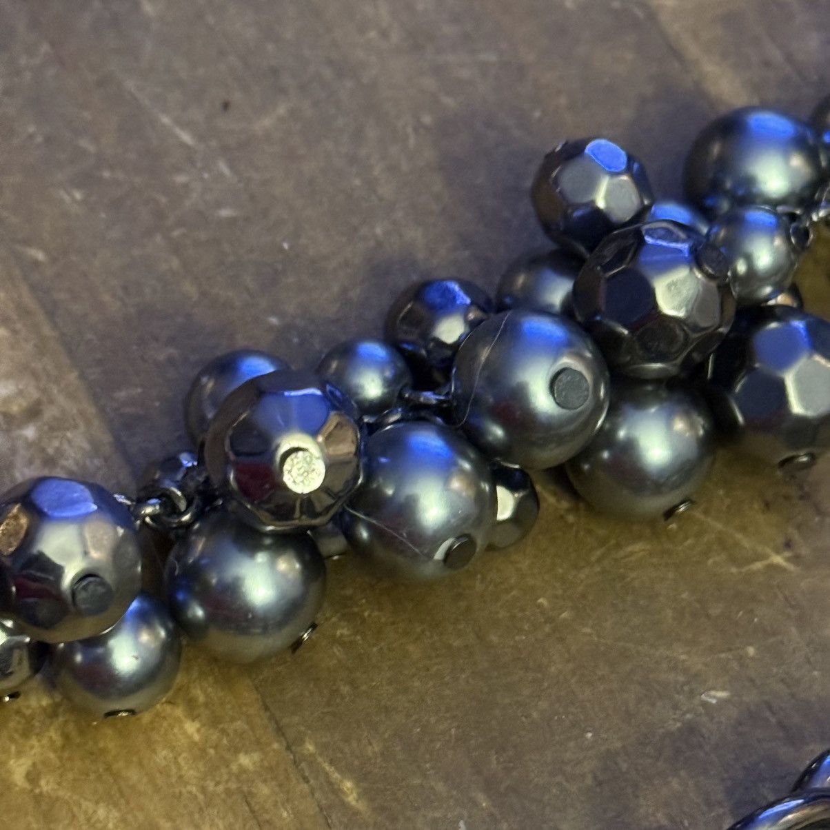 Other Long layered gunmetal cluster bead chain necklace Size ONE SIZE - 4 Thumbnail