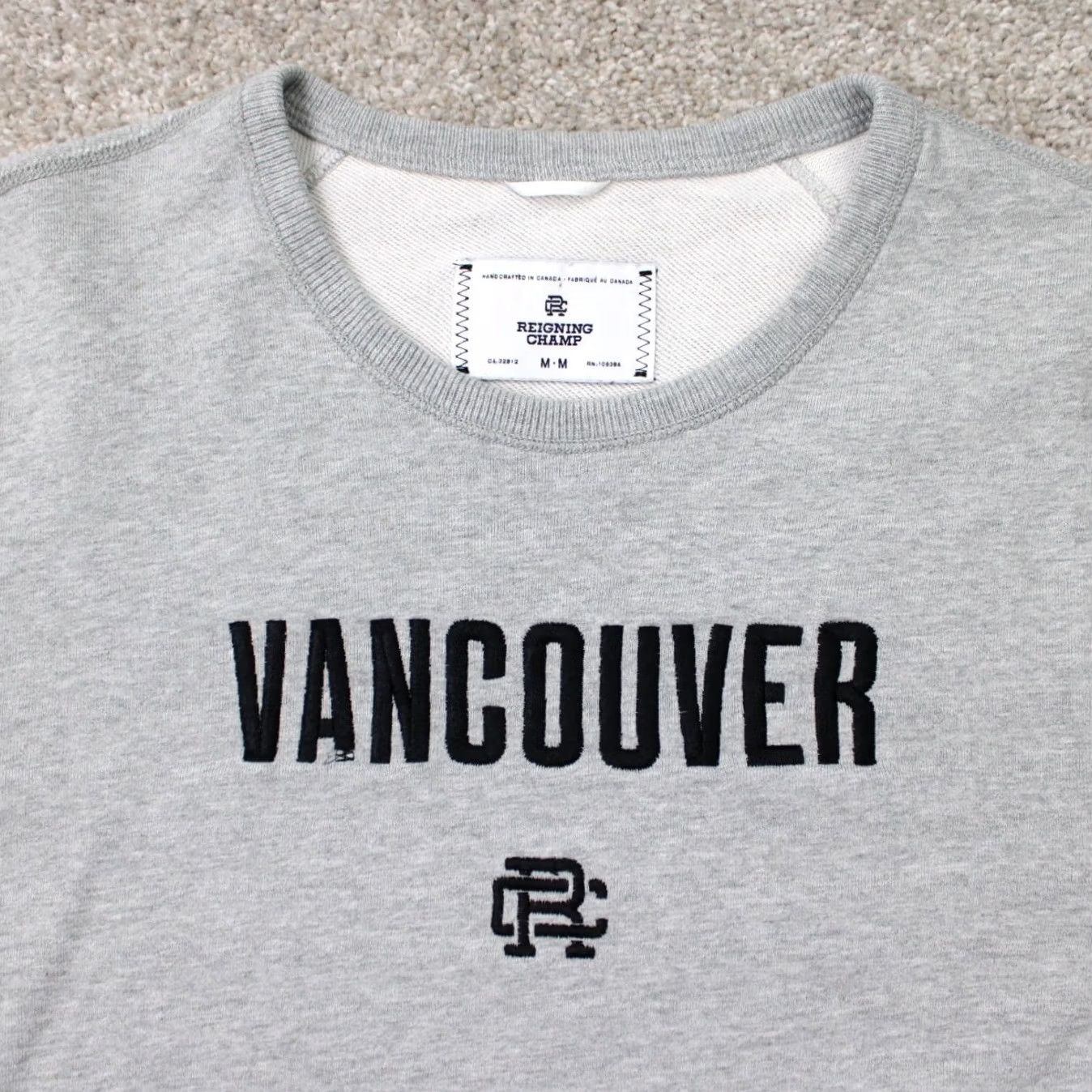 Reigning Champ Reigning Champ Sweatshirt Mens Medium Gray Crewneck Cotton Pullover Vancouver Vintage No Size US M / EU 48-50 / 2 - 5 Thumbnail