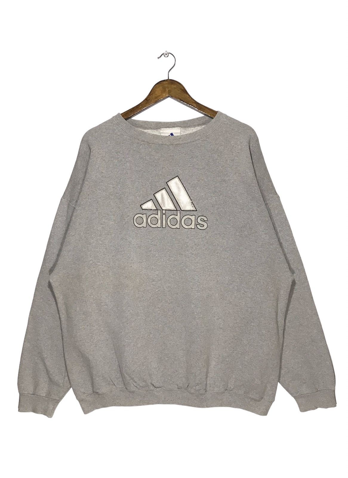 Adidas × Vintage Vintage Adidas Center Big Logo Sweatshirt Size US XL / EU 56 / 4 - 1 Thumbnail