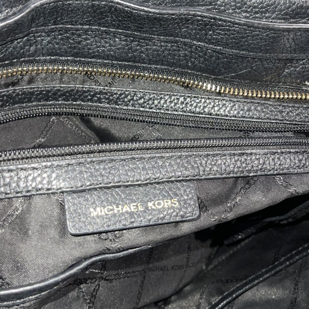 Michael Kors Michael Kors Aria Large Tote Black Pebbled Leather Handbag Size ONE SIZE - 6 Thumbnail