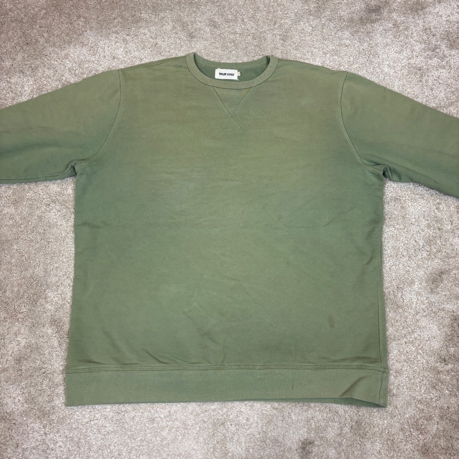 Taylor Stitch Taylor Stitch Pullover Sweatshirt Faded Green Men's XL Baggy Size US M / EU 48-50 / 2 - 2 Thumbnail