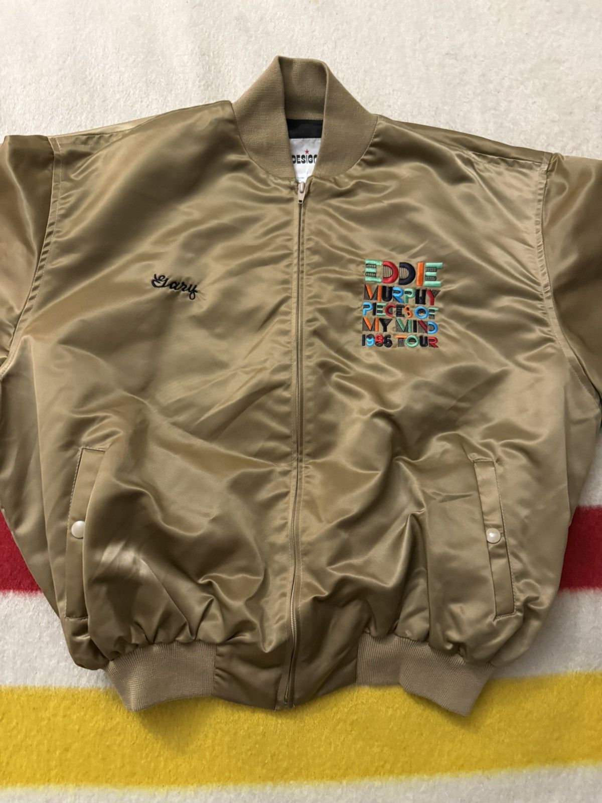 Vintage 80s 1986 Eddie Murphy Pieces Of My Mind Comedy Jacket Large Size US L / EU 52-54 / 3 - 4 Thumbnail