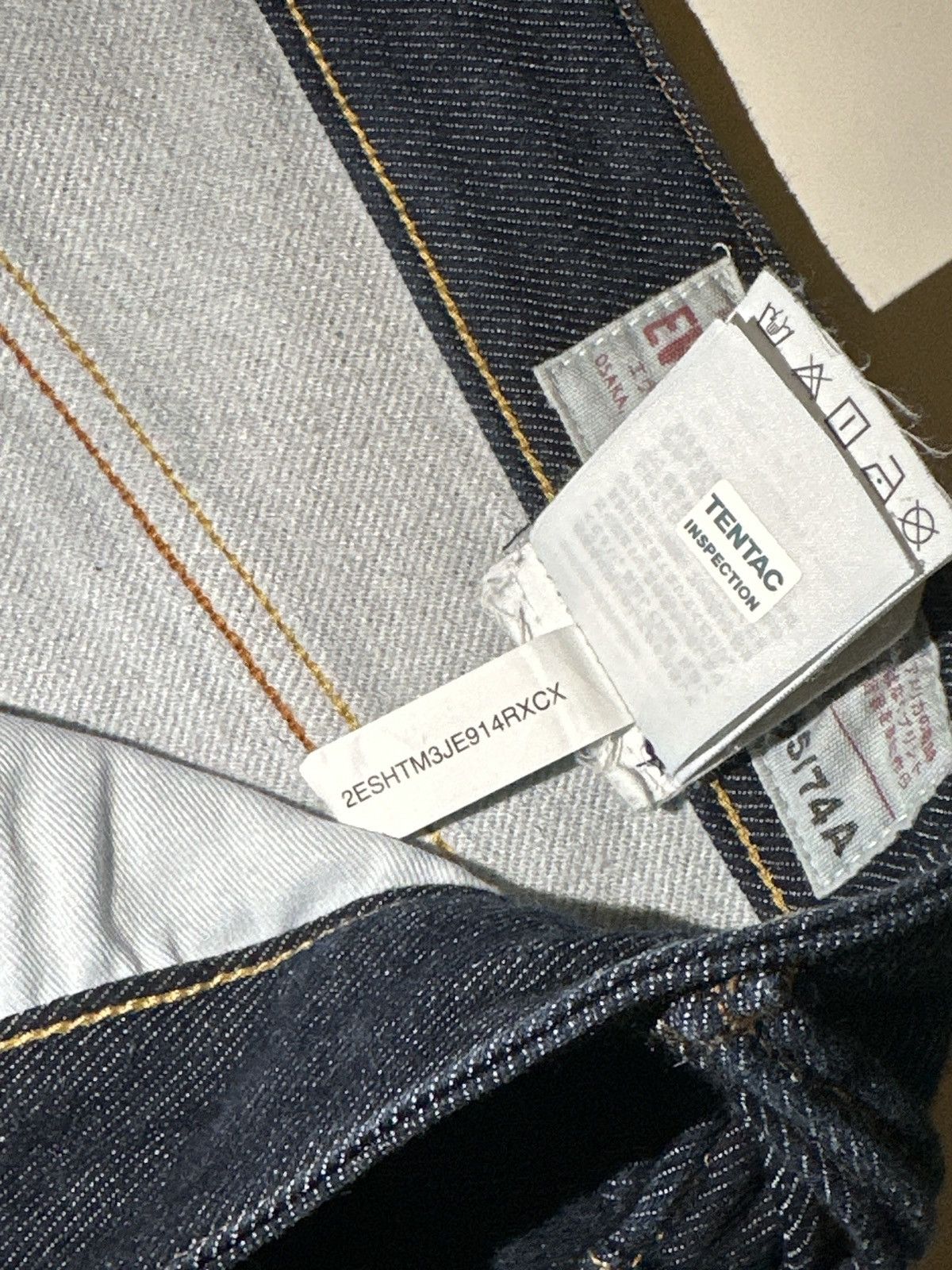 Evisu Evisu Hand-Painted Raw Selvedge Denim Jeans — Purple Seagull Size US 29 - 11 Thumbnail