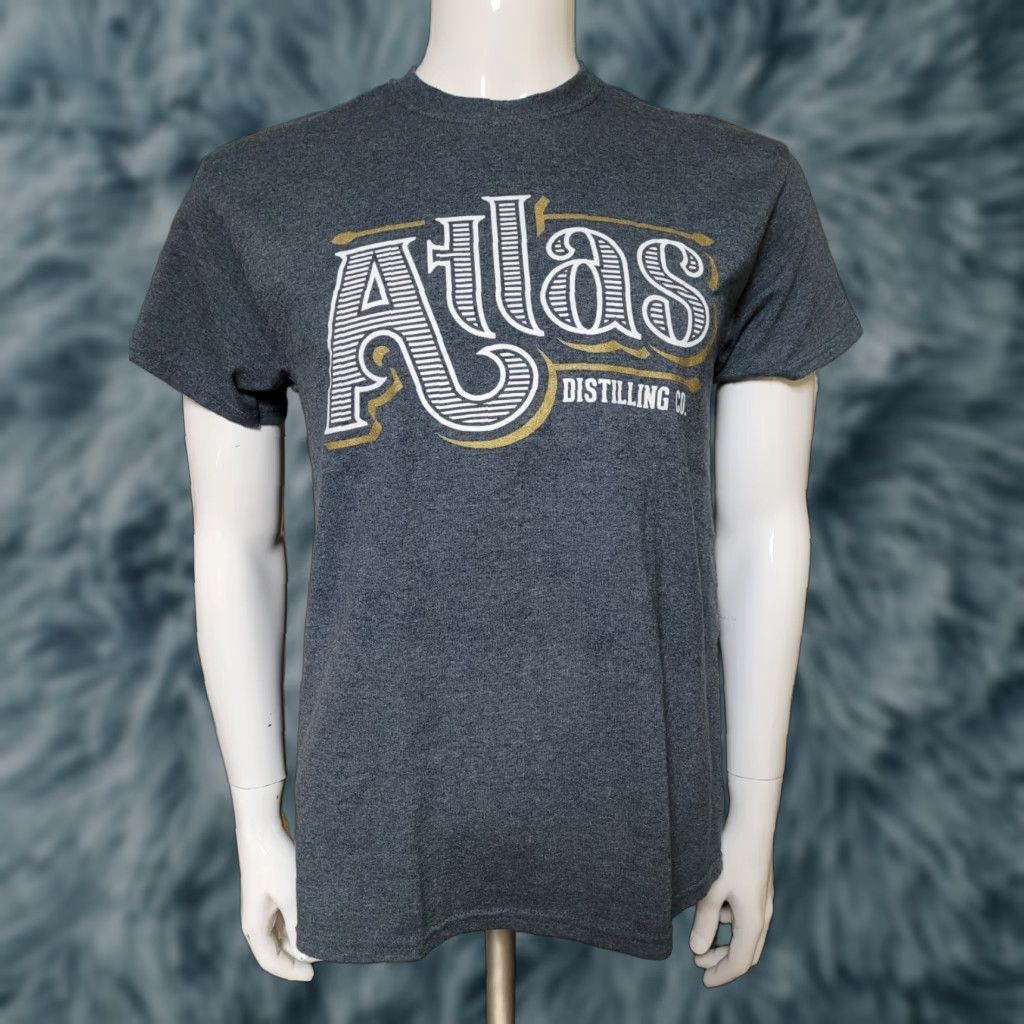 Gildan Atlas Distilling Co Clinton MI Alevri Mill Liquor Spirits T Shirt Medium Defunct Size US M / EU 48-50 / 2 - 1 Thumbnail