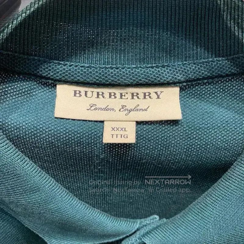 Burberry Burberry Men's Green Cotton Polo Shirt. Size US XXL / EU 58 / 5 - 4 Thumbnail