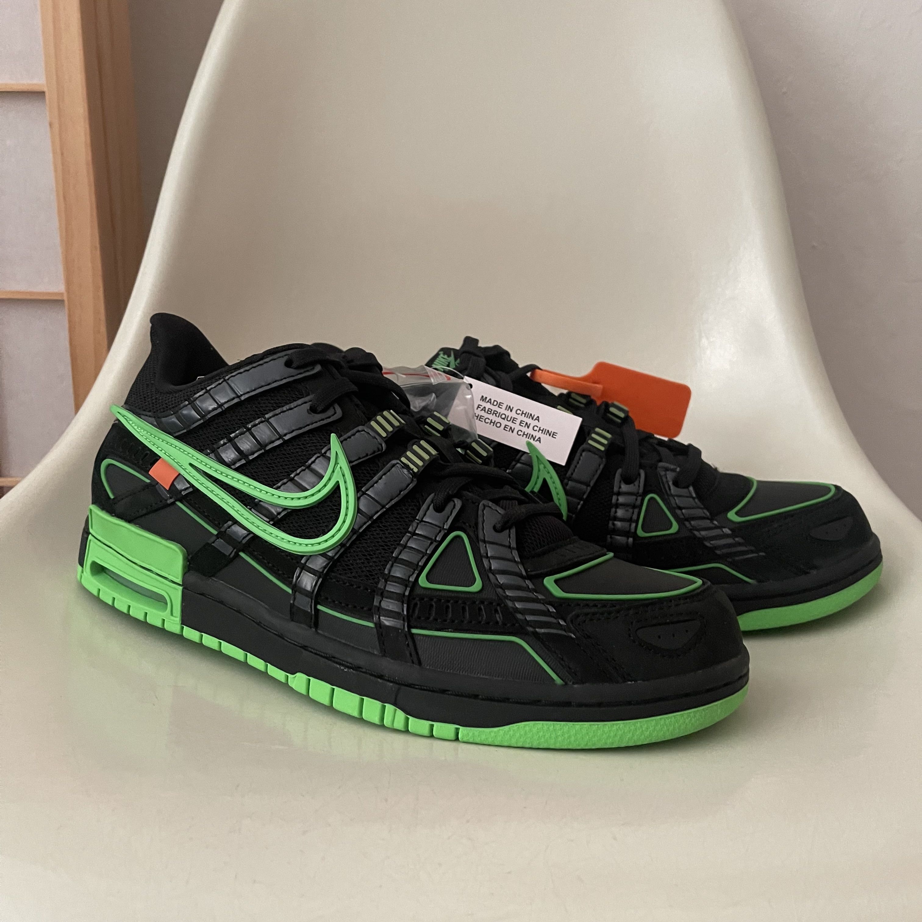 Nike × Off-White Air Rubber Dunk Green Strike NEW Size US 9.5 / EU 42-43 - 4 Thumbnail