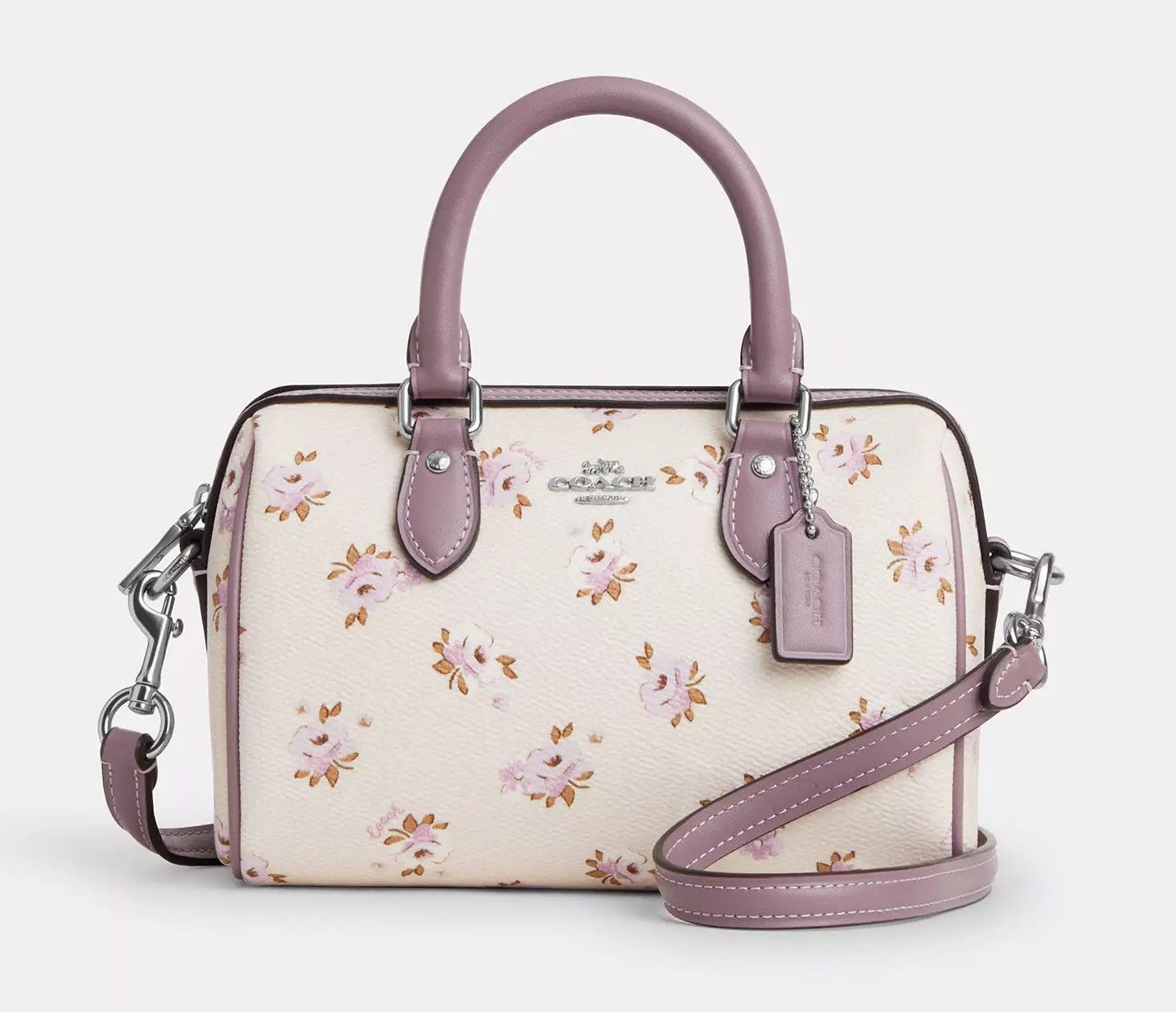 Coach NWT Coach Mini Rowan Crossbody Bag With Floral Print CAL69 Size ONE SIZE - 8 Thumbnail