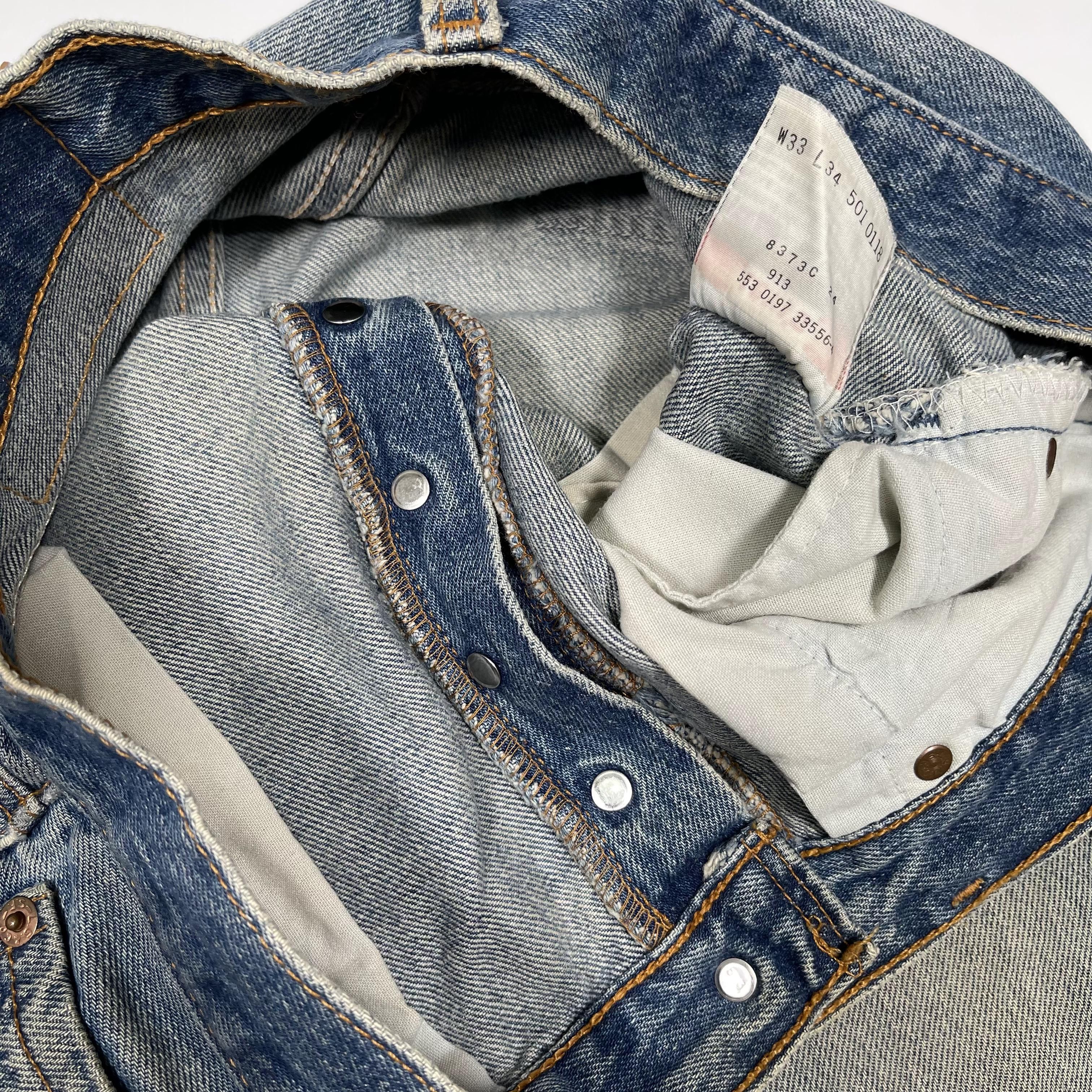 Levi's × Levi's Vintage Clothing × Vintage Vintage 1990s Levi's 501 Light Washed Classic Denim Pants Size US 31 - 12 Thumbnail