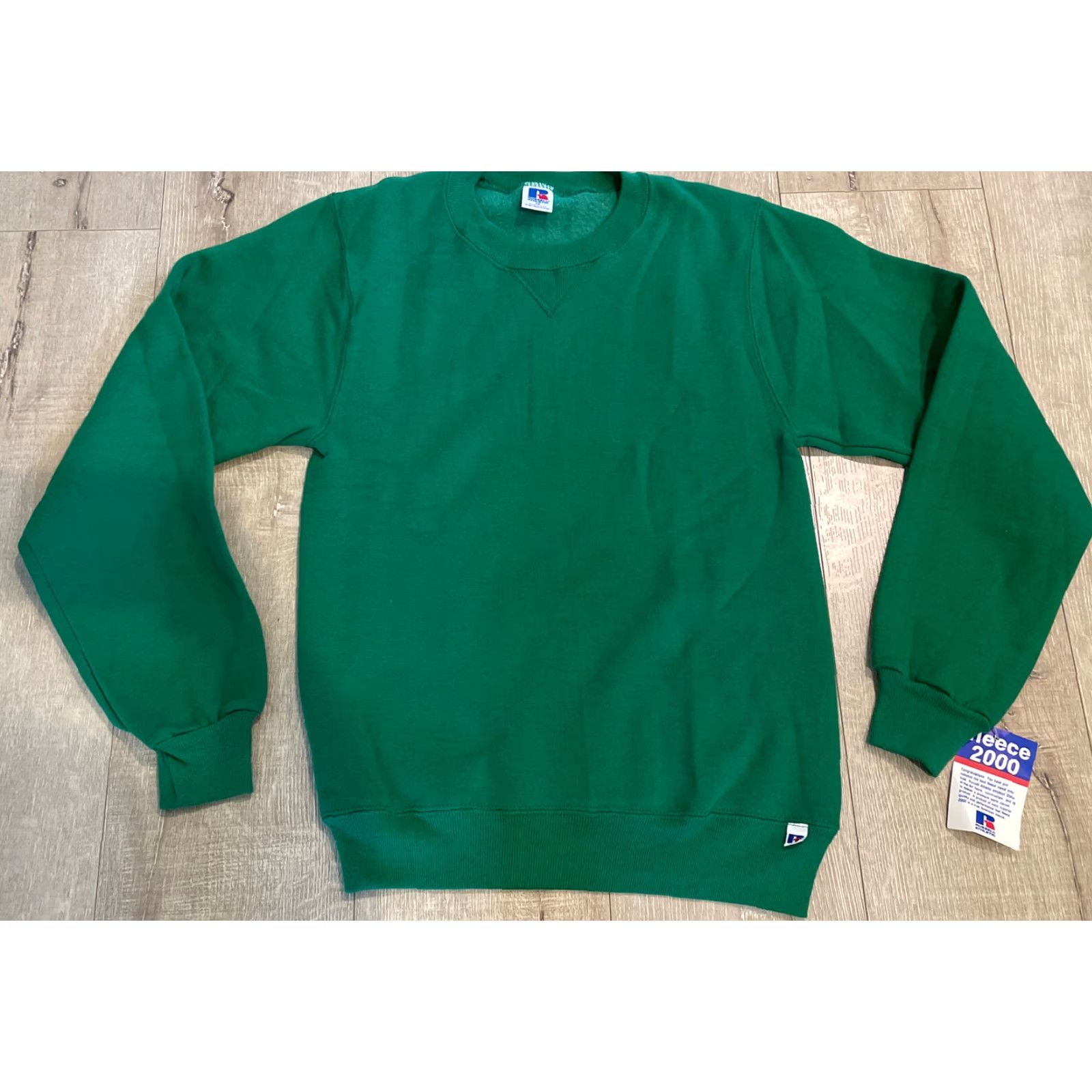 Vintage VINTAGE Russell Crew Sweatshirt Mens XS Green 90s Deadstock NWT Blank Crew Size US XS / EU 42 / 0 - 2 Thumbnail
