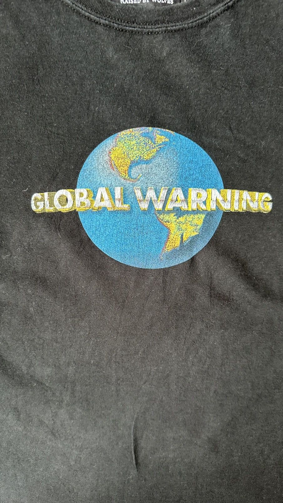 Raised By Wolves VINTAGE RAISED BY WOLVES DISTRESED GLOBAL WARNING TEE Size US M / EU 48-50 / 2 - 2 Thumbnail