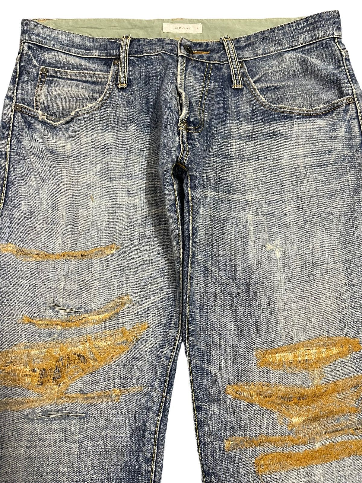 Tornado Mart Vintage Japanese Brand Blue Faded Wash Distressed Jeans Size US 34 / EU 50 - 3 Thumbnail