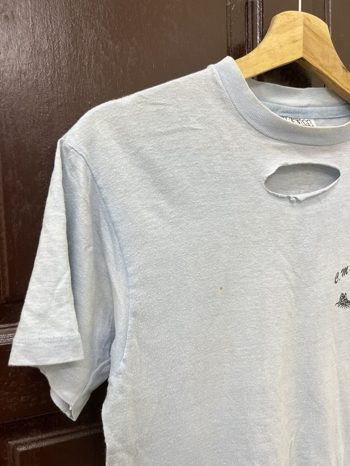 Hanes Vintage Thrashed 80s Hanes Tag Marine Sport Club Challengers Size US M / EU 48-50 / 2 - 2 Thumbnail