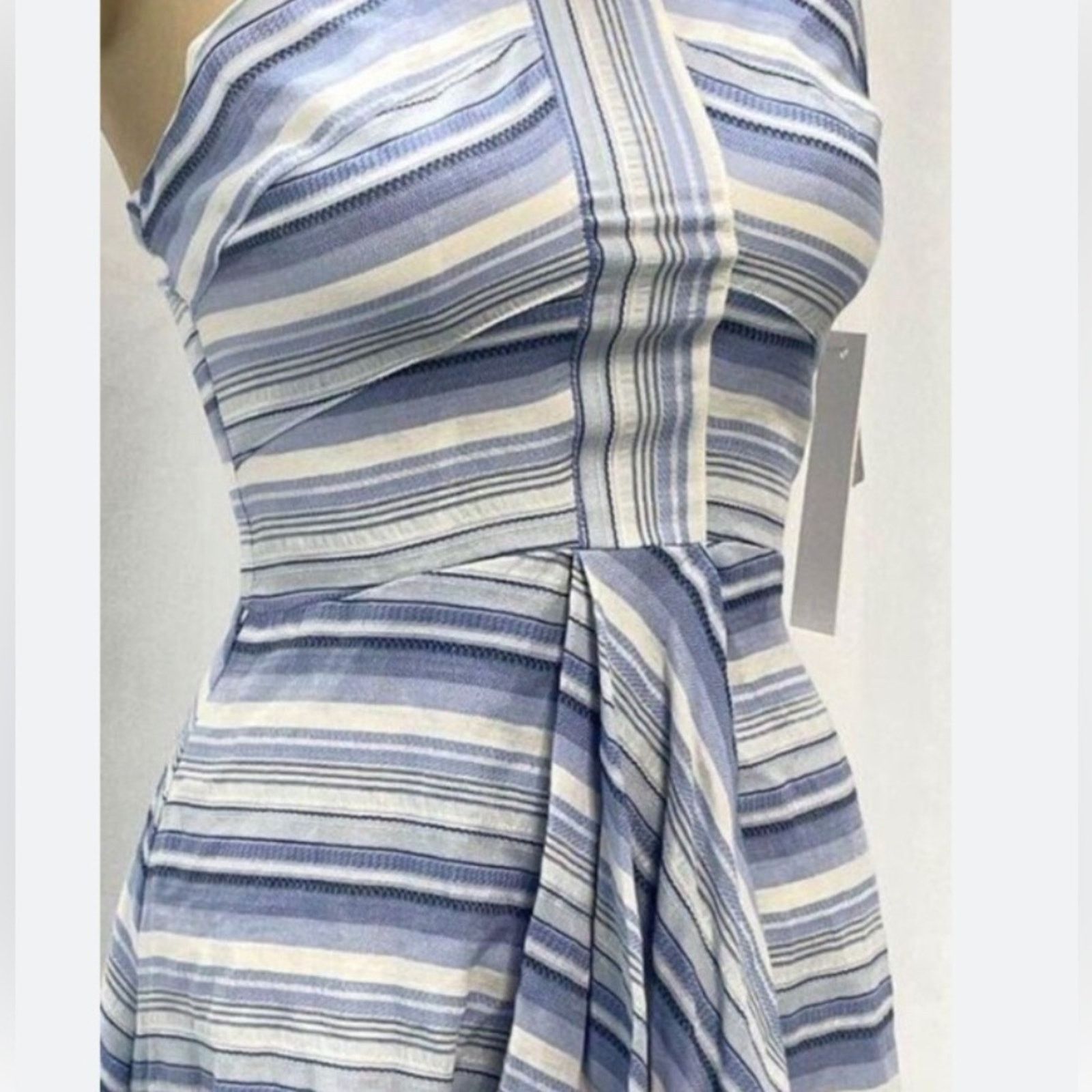 Amanda Uprichard Amanda Uprichard $245 Vineyard Striped Mini Dress MED EUC Size M / US 6-8 / IT 42-44 - 5 Thumbnail