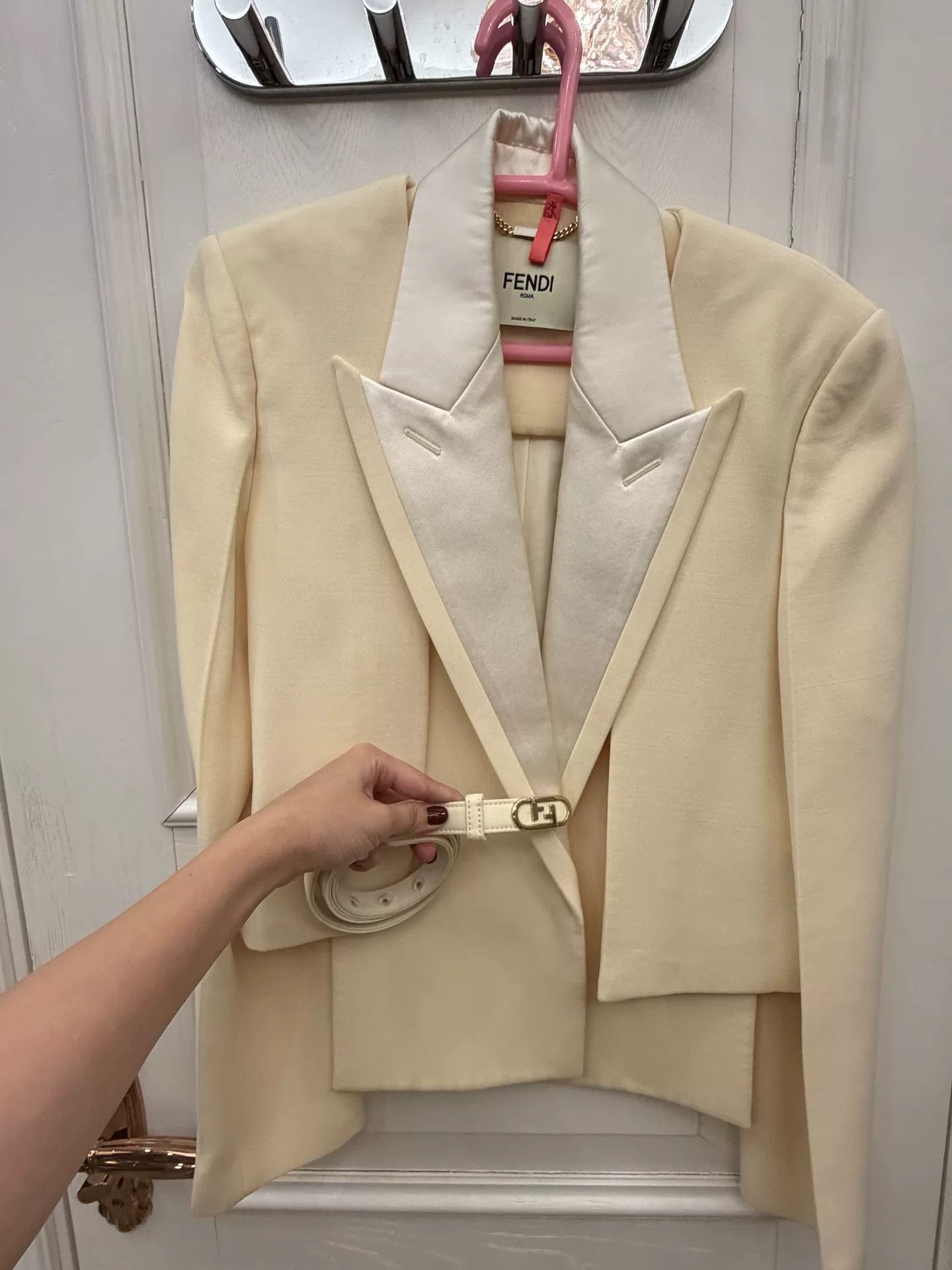 Fendi Ivory Suit Three-Piece Set
