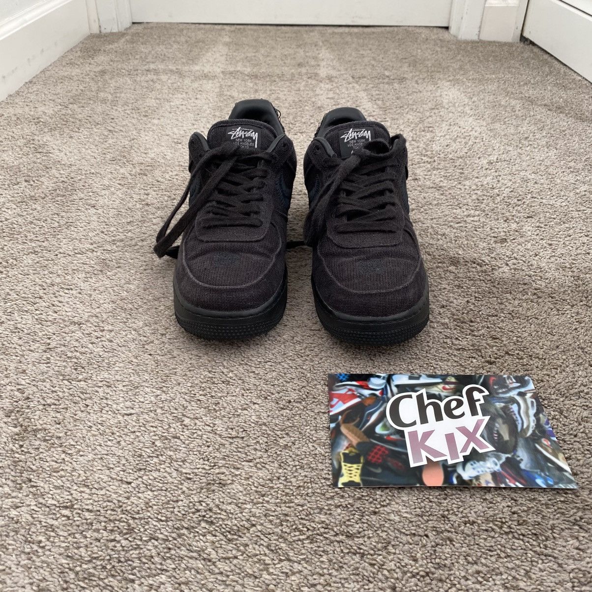 Nike × Stussy Stussy Nike Air Force 1 Low Black Hemp Sz 8.5 Size US 8.5 / EU 41-42 - 2 Thumbnail