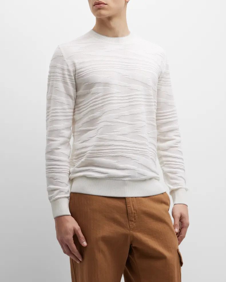 Missoni o1y0225 Crewneck Sweater in Cream Size US M / EU 48-50 / 2 - 1 Preview