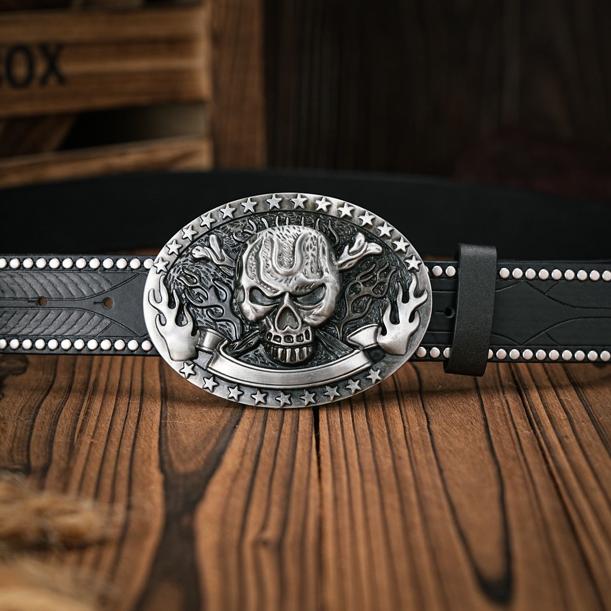 Japanese Brand Skull Buckle Belt Size ONE SIZE - 2 Thumbnail
